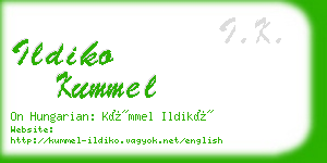 ildiko kummel business card